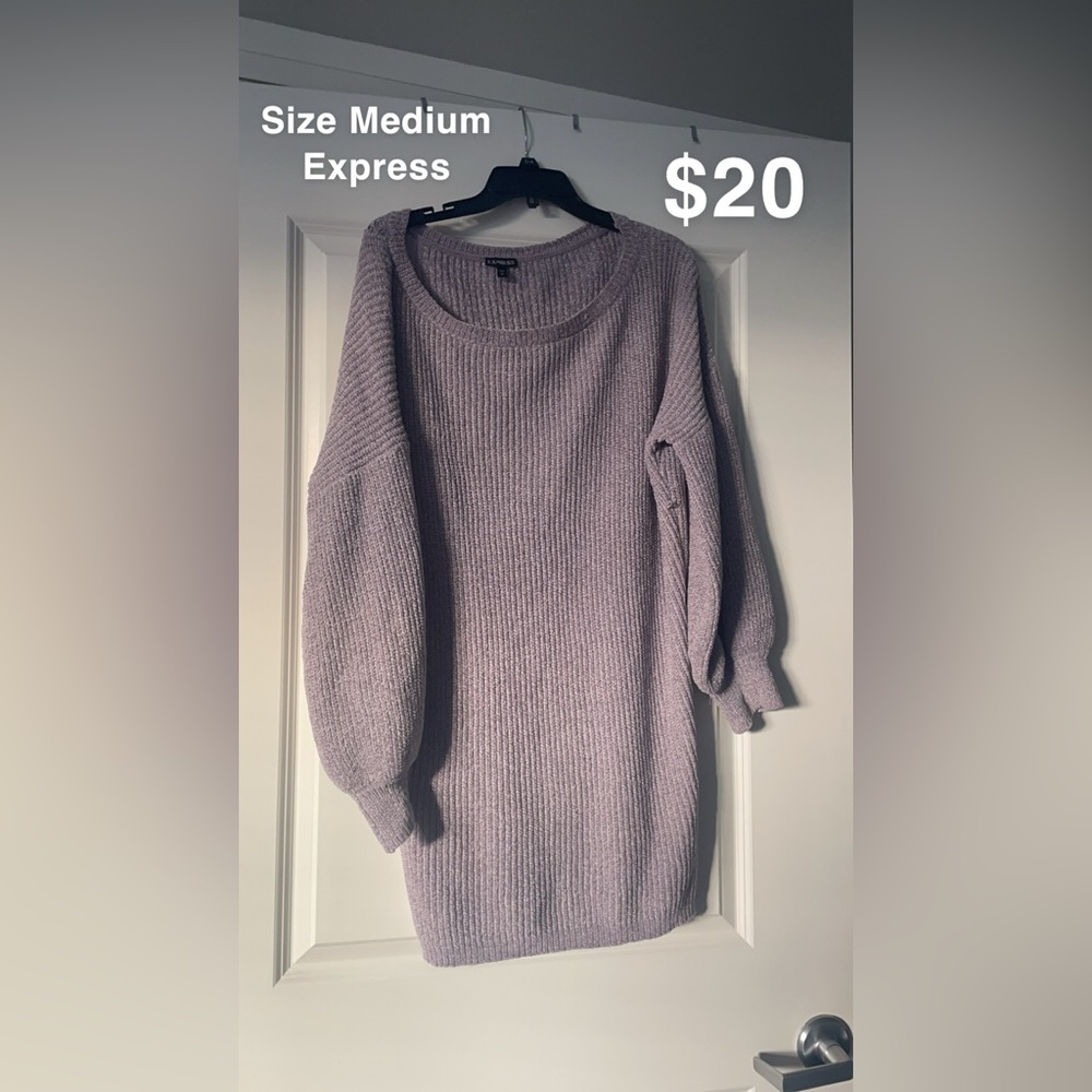 Express Purple Sweater Dress